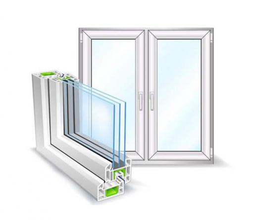 پنجره دوجداره وین تک دو تیکه با یراق تک حالته